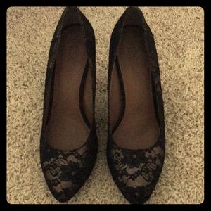 Black lace heels from Victoria’s Secret